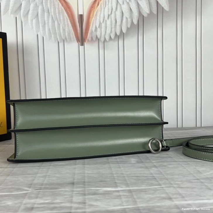 Affordable Fendi In Bag Leather Cut Medium Green Calf Peekaboo 0818